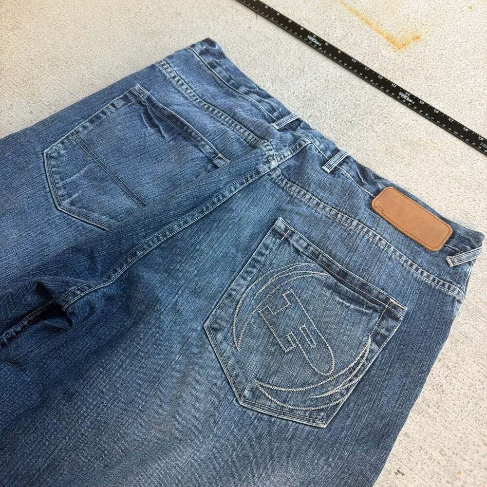 Phat Farm Men's Blue Denim Jean Shorts Size 38